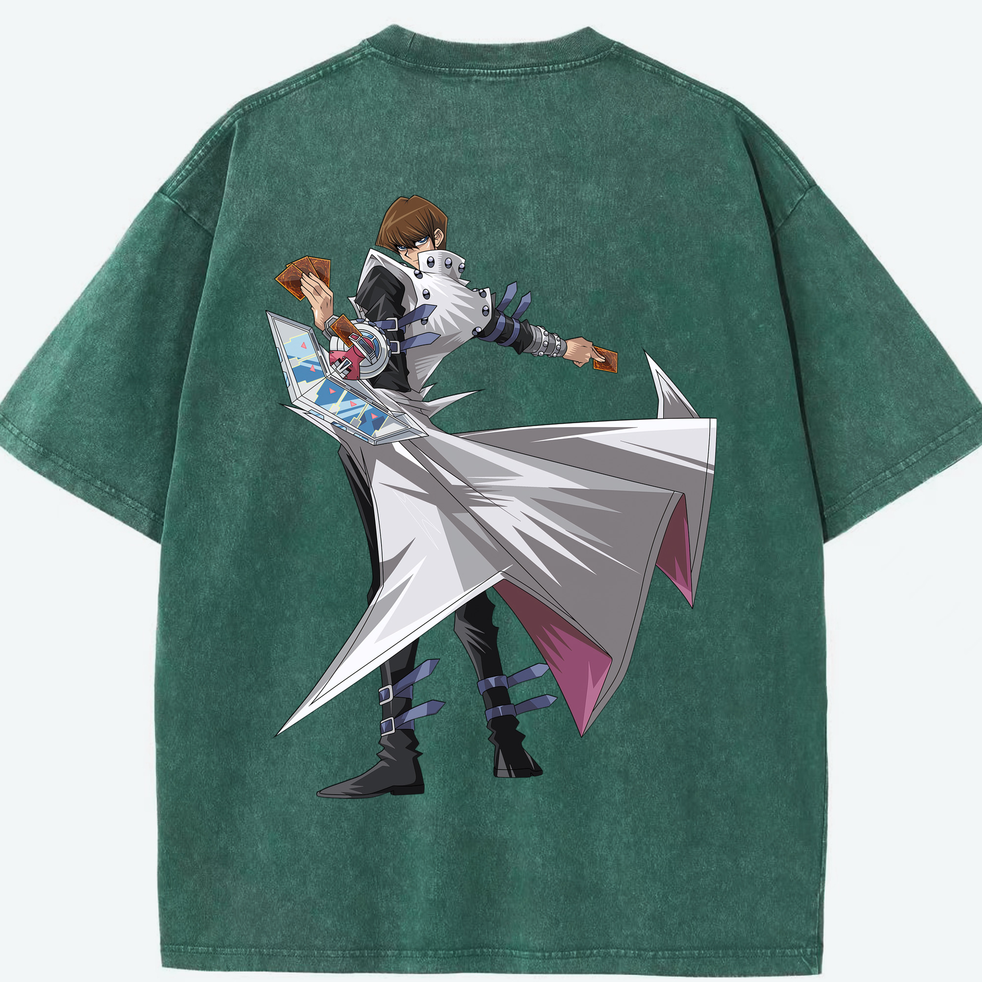 （画像用） 遊☆戯☆王 Yu-Gi-Oh! 綿100% ヴィンテージ風 半袖Tシャツ（背面プリント）